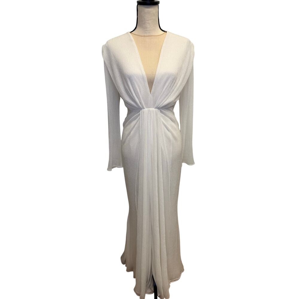 TALBOT RUNHOF Ruched Lurex Gown